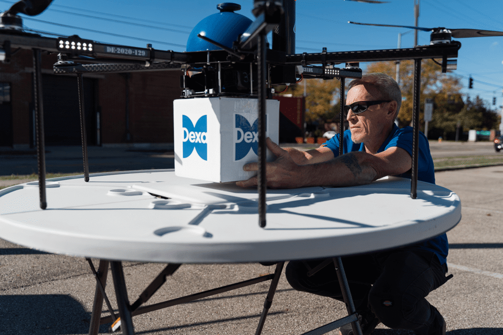Man Loading A Dexa Drone