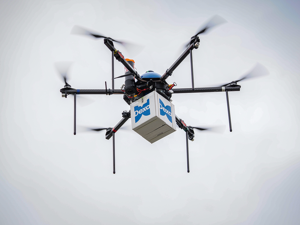 Dexa Drone Flying With Box