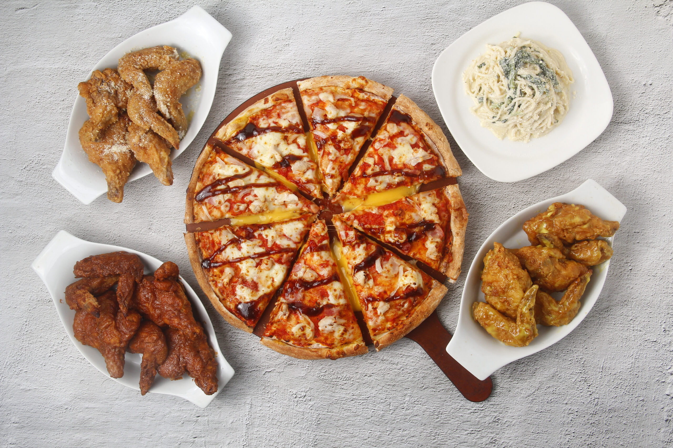 Freshly Cooked Pizza With Assorted Toppings