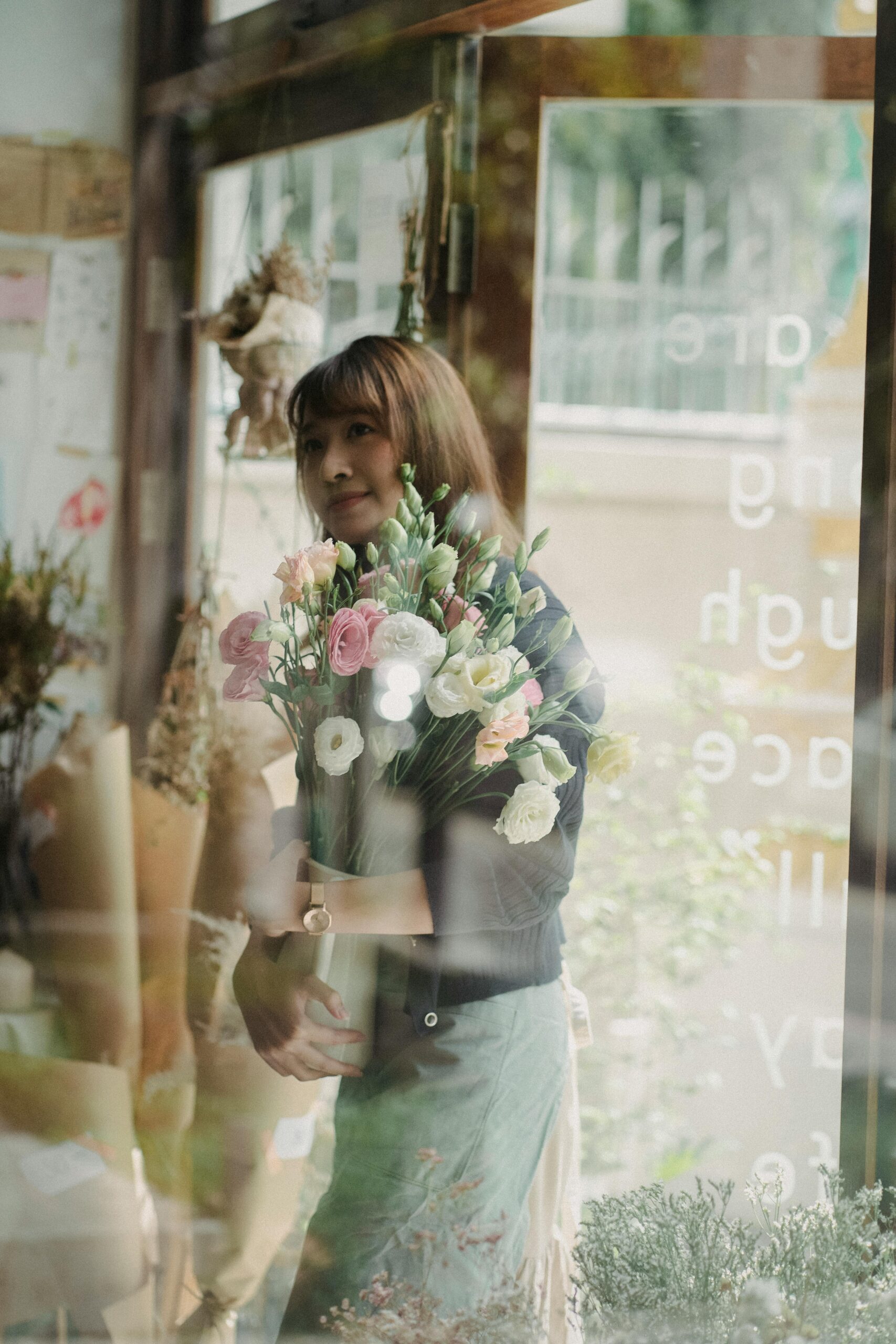 Woman In Flower Shop